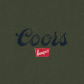 Coors Banquet The Legend Left Chest Front and Back Print T-Shirt - Military Green by Tee Luv