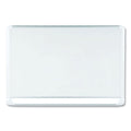 MasterVision Lacquered steel magnetic dry erase board, 36 x 48, Silver/White