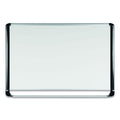MasterVision Lacquered steel magnetic dry erase board, 48 x 96, Silver/Black