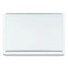 MasterVision Lacquered steel magnetic dry erase board, 48 x 96, Silver/White