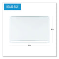 MasterVision Lacquered steel magnetic dry erase board, 48 x 96, Silver/White