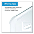 MasterVision Lacquered steel magnetic dry erase board, 48 x 96, Silver/White