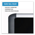 MasterVision Black fabric bulletin board, 96 x 48, Silver/Black
