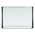MasterVision Porcelain Magnetic Dry Erase Board, 48x96, White/Silver