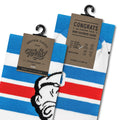 Popeye the Sailor Man Cartoon Socks - White/Blue/Red by Tee Luv