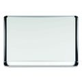 MasterVision Lacquered steel magnetic dry erase board, 48 x 72, Silver/Black