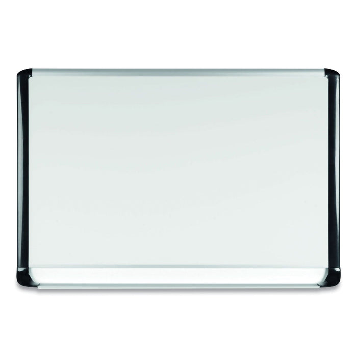 MasterVision Lacquered steel magnetic dry erase board, 48 x 72, Silver/Black