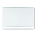 MasterVision Lacquered steel magnetic dry erase board, 48 x 72, Silver/White