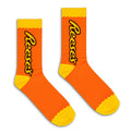 Reese's Candy Logo Crew Socks - Orange/Yellow by Tee Luv