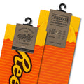 Reese's Candy Logo Crew Socks - Orange/Yellow by Tee Luv