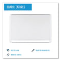 MasterVision Lacquered steel magnetic dry erase board, 48 x 72, Silver/White