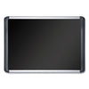 MasterVision Black fabric bulletin board, 48 x 72, Silver/Black