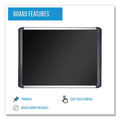 MasterVision Black fabric bulletin board, 48 x 72, Silver/Black