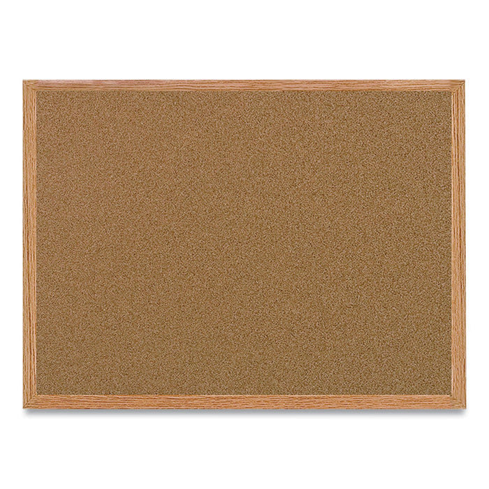 MasterVision Value Cork Bulletin Board with Oak Frame, 36 x 48, Natural