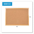 MasterVision Value Cork Bulletin Board with Oak Frame, 36 x 48, Natural
