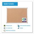 MasterVision Earth Cork Board, 18x24, Aluminum Frame