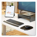 Fellowes Gel Crystals Mouse Pad with Wrist Rest, 7.87 x 9.18, Black