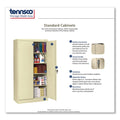 Tennsco 72" High Standard Cabinet (Assembled), 30 x 15 x 72, Black
