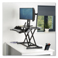 Fellowes Corsivo Sit-Stand Workstation, 31.5" x 24.25" x 16", Black