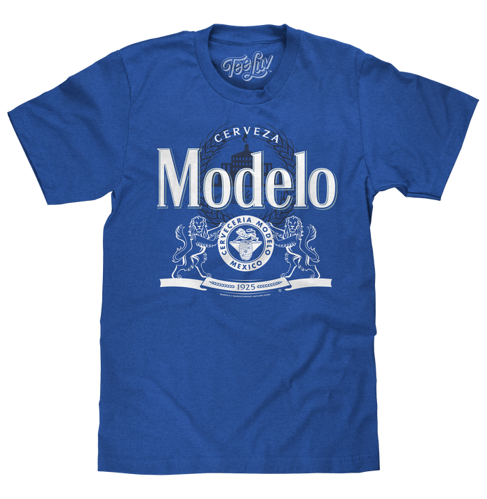 Cerveza Modelo Beer T-Shirt - Royal Blue by Tee Luv