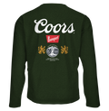 Coors Banquet Double Sided Long Sleeve Beer Logo T-Shirt - Forest Green by Tee Luv