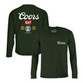 Coors Banquet Double Sided Long Sleeve Beer Logo T-Shirt - Forest Green by Tee Luv