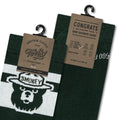 Smokey Bear Mascot Novelty Crew Socks - Green/White by Tee Luv
