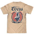 Original Coors Rodeo Legend Double Sided Beer Logo T-Shirt - Cream by Tee Luv
