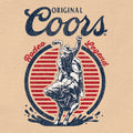 Original Coors Rodeo Legend Double Sided Beer Logo T-Shirt - Cream by Tee Luv