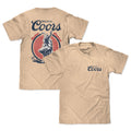 Original Coors Rodeo Legend Double Sided Beer Logo T-Shirt - Cream by Tee Luv