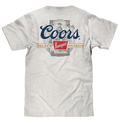 Coors Banquet Beer Front and Back Faded Graphic T-Shirt - Ash Gray by Tee Luv