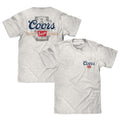 Coors Banquet Beer Front and Back Faded Graphic T-Shirt - Ash Gray by Tee Luv