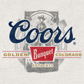 Coors Banquet Beer Front and Back Faded Graphic T-Shirt - Ash Gray by Tee Luv