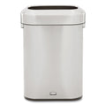 Rubbermaid Refine Series Waste Receptacle, Rectangular Slim, 15 gal, Stainless Steel