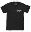 Distressed Miller High Life Logo Front and Back Print T-Shirt - Black