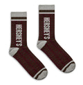 Hershey's Chocolate Candy Logo Grid Pattern Socks - Brown/Red/Gray by Tee Luv