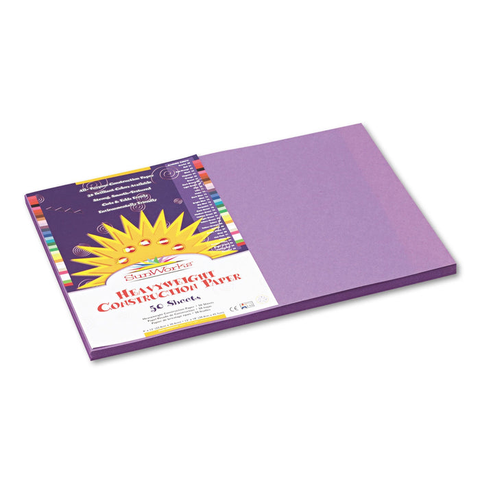 Prang SunWorks Construction Paper, 50 lb Text Weight, 12 x 18, Violet, 50/Pack