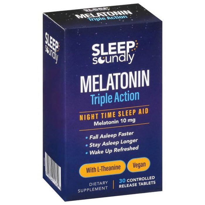 Sleep Soundly Melatonin Triple Action 10 Mg Tablets 30Ct by Pasteur Pharmacy