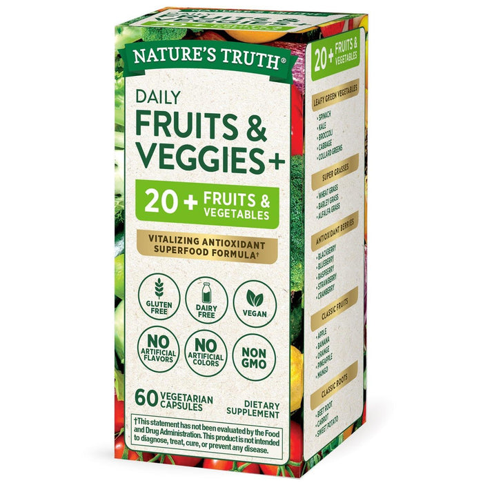 Nature's Truth Daily Fruit & Veggies +, 60 Vegetarian Capsules by Pasteur Pharmacy