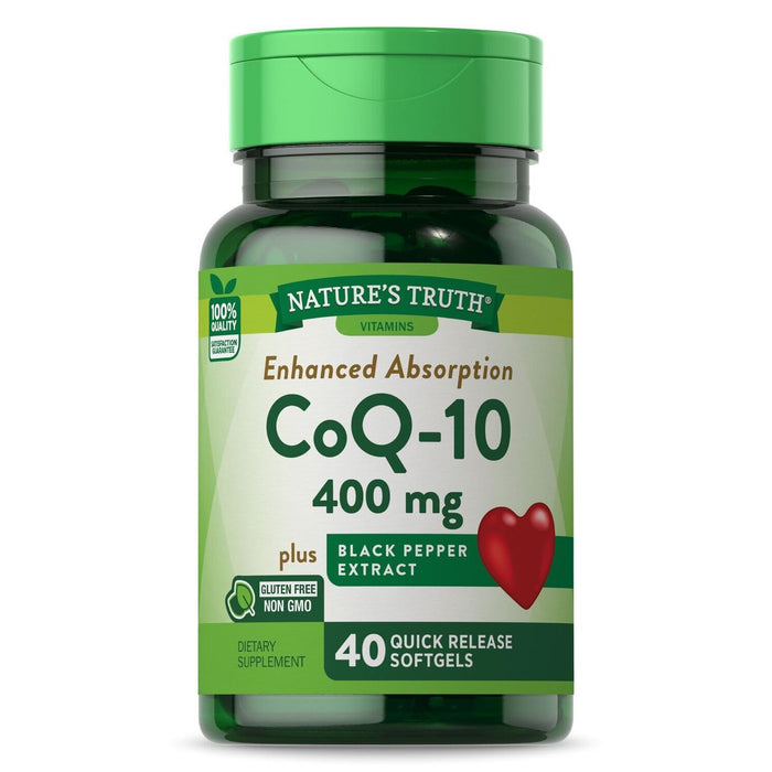 Nature's Truth 400mg CoQ10 Plus Black Pepper Extract 40 Softgels Each by Pasteur Pharmacy
