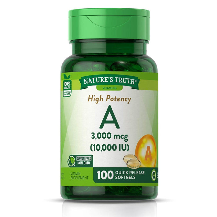 Nature's Truth High Potency Vitamin A 10,000 IU Quick Release Softgels by Pasteur Pharmacy
