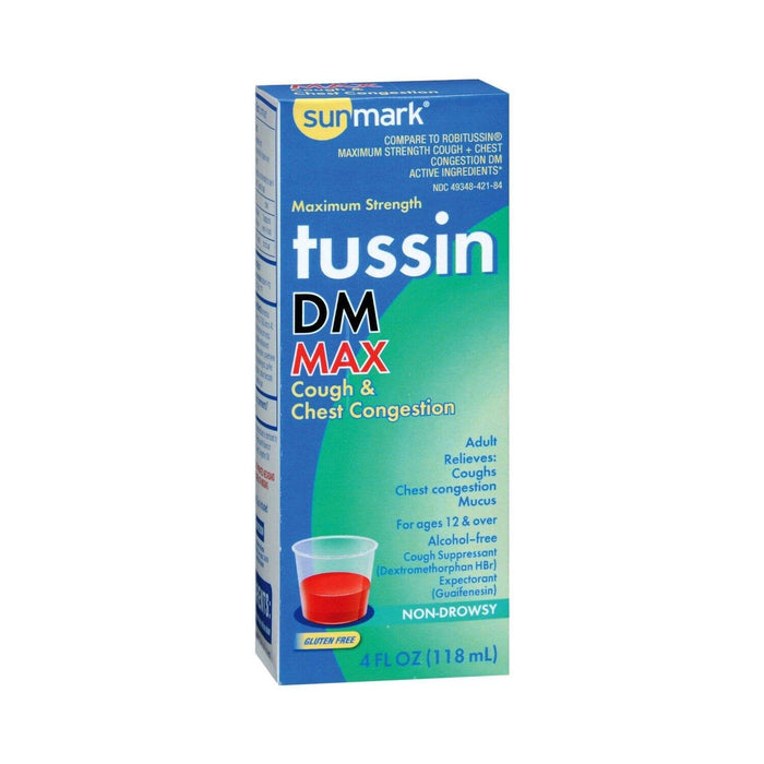 Sunmark Non-Drowsy Maximum Strength Adult Tussin Cough & Chest Congestion DM 4Oz by Pasteur Pharmacy