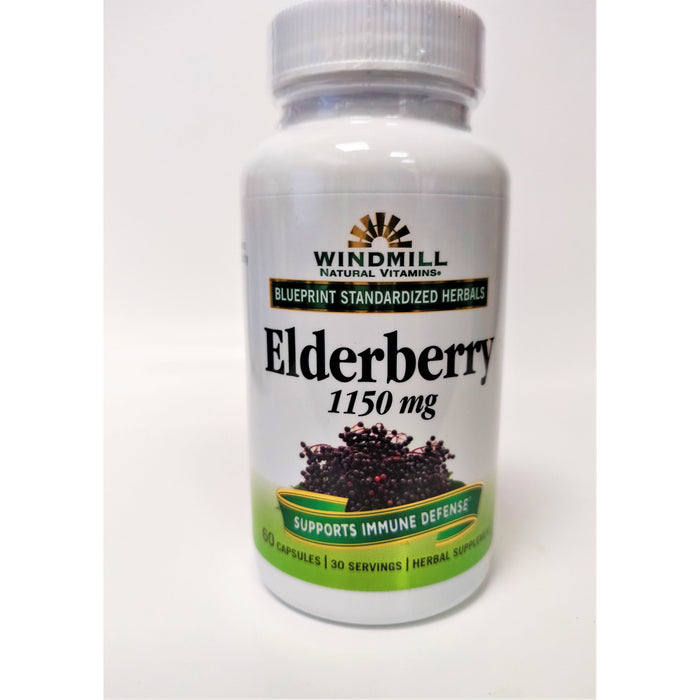 Windmill Elderberry Cp 1150Mg 60 G/F by Pasteur Pharmacy
