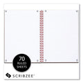 Black n' Red Hardcover Twinwire Notebook, SCRIBZEE Compatible, 1 Subject, Wide/Legal Rule, Black Cover, 9.88 x 6.88, 70 Sheets