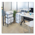 Bankers Box Organizer Storage Boxes, X-Large, 12.75" x 16.5" x 10.5", White/Blue, 12/Carton