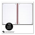 Black n' Red Flexible Cover Twinwire Notebook, SCRIBZEE Compatible, 1 Subject, Wide/Legal Rule, Black Cover, 8.25 x 5.63, 70 Sheets