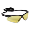 KleenGuard Nemesis Safety Glasses, Black Frame, Amber Lens, 12/Box