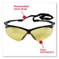 KleenGuard Nemesis Safety Glasses, Black Frame, Amber Lens, 12/Box