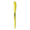 BIC Brite Liner Highlighter, Fluorescent Yellow Ink, Chisel Tip, Yellow/Black Barrel, Dozen