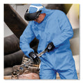 KleenGuard A65 Zipper Front Flame-Resistant Hooded Coveralls, Elastic Wrist and Ankles, X-Large, Blue, 25/Carton